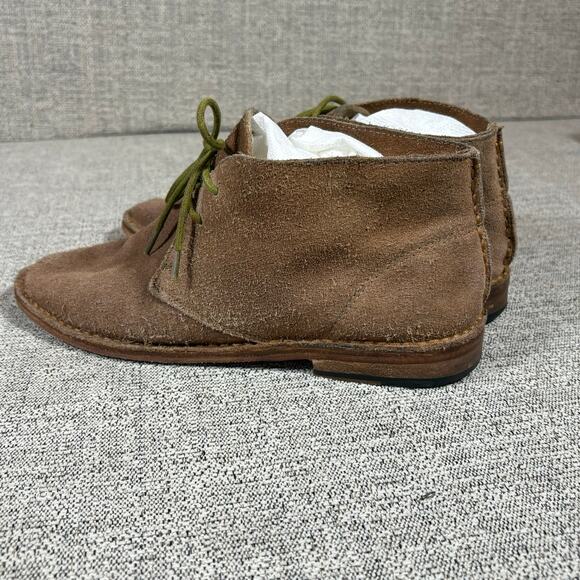 Gee WaWa By Anthropology Brown Suede Round Toe Lace Up Ankle Chukka Boots SZ 10 - Picture 6 of 11